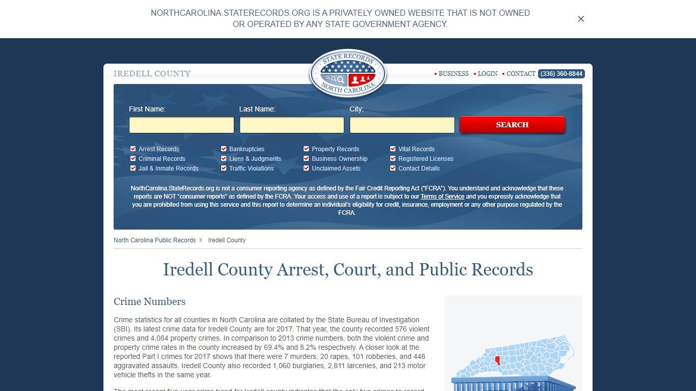 Iredell County Arrest, Court, and Public Records