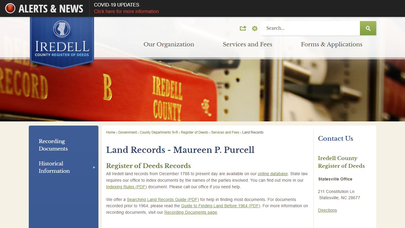 Land Records | Iredell County, NC